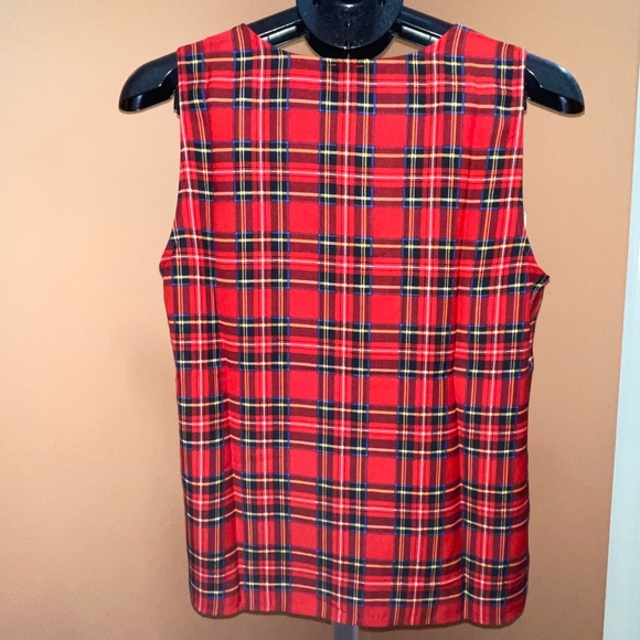 NWT Vneck J. Crew Tartan Shell Top - Picture 6 of 10